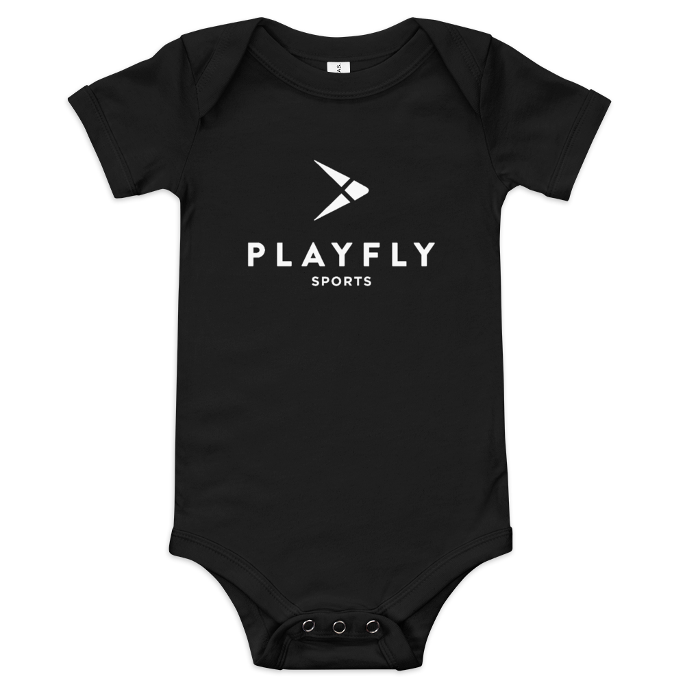 Playfly white - Baby short sleeve one piece