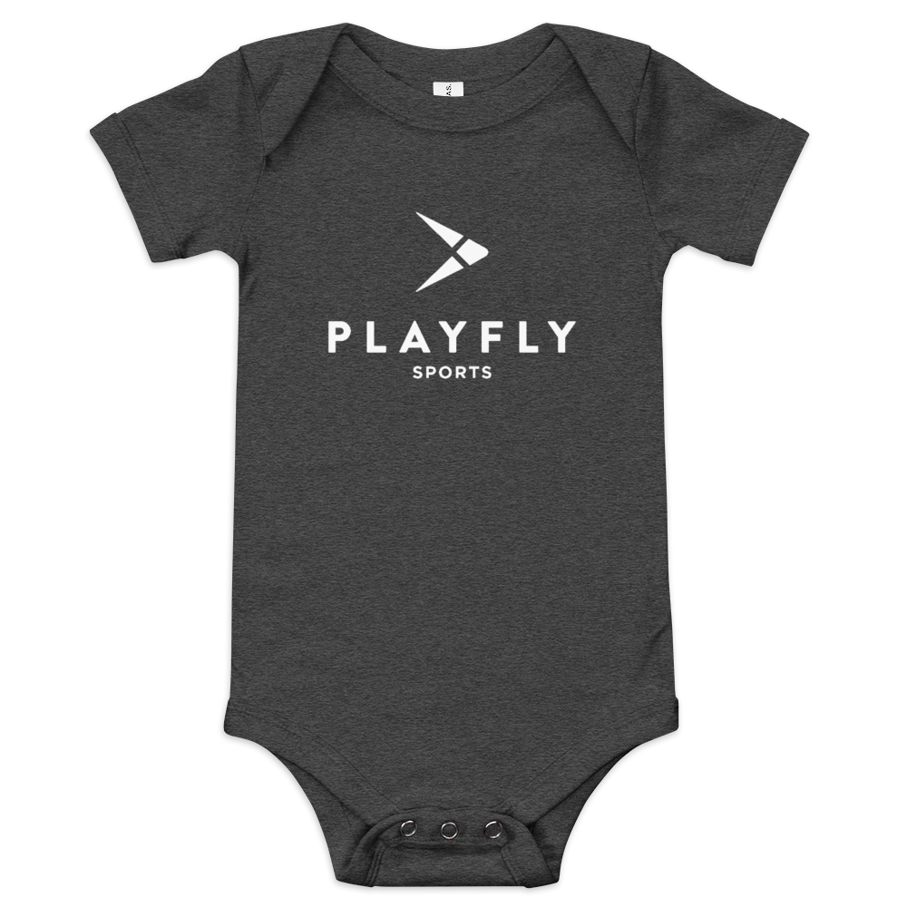 Playfly white - Baby short sleeve one piece