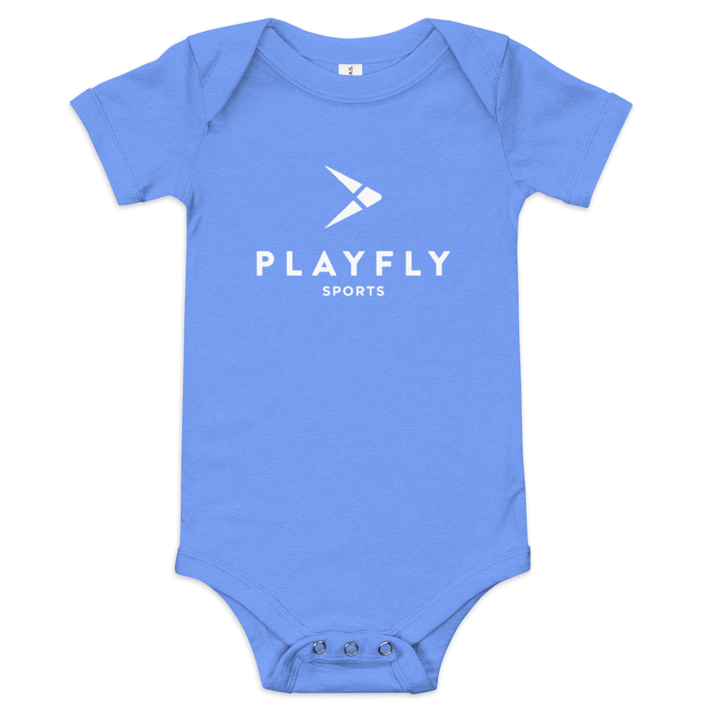 Playfly white - Baby short sleeve one piece