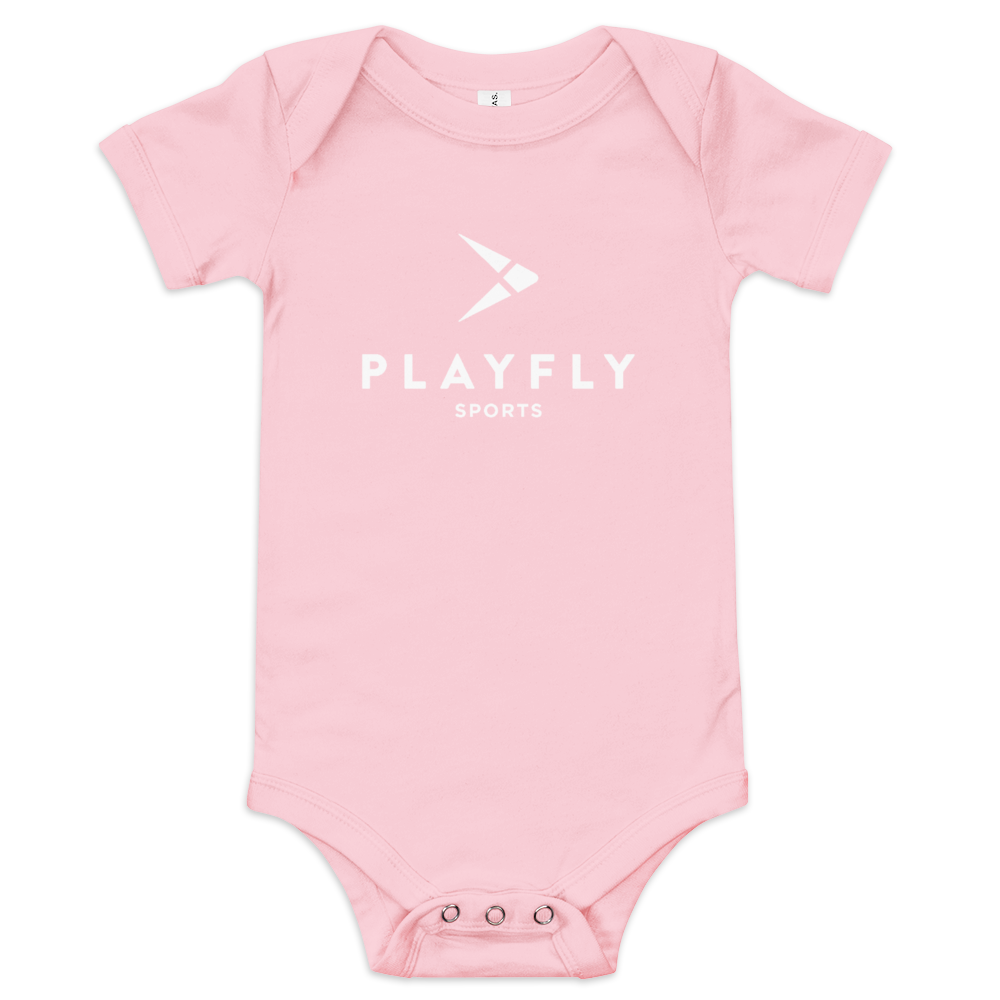 Playfly white - Baby short sleeve one piece