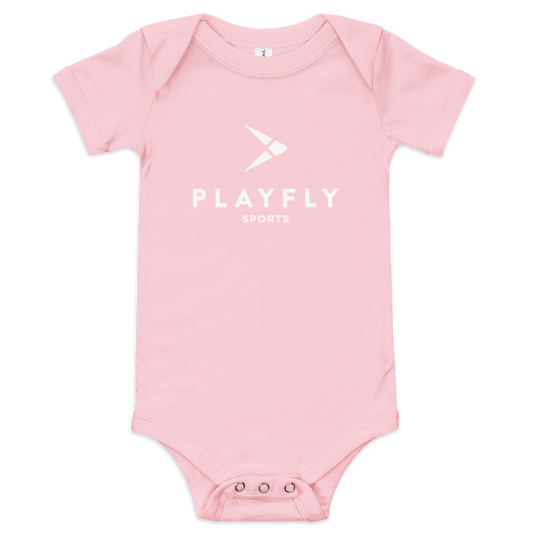 Playfly white - Baby short sleeve one piece