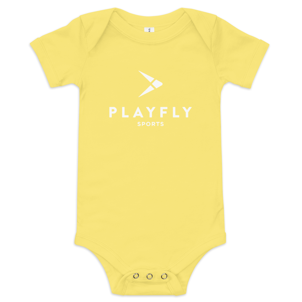 Playfly white - Baby short sleeve one piece