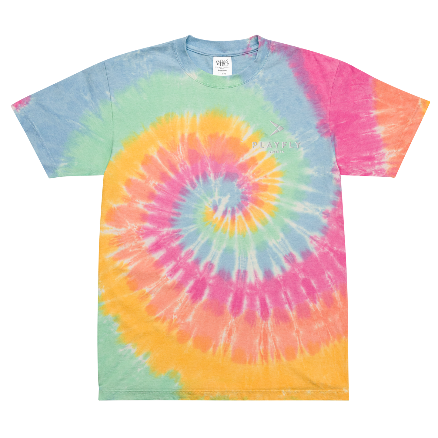 Playfly white - Oversized tie-dye t-shirt