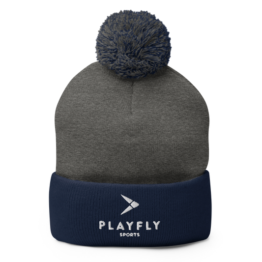 Playfly White - Pom-Pom Beanie