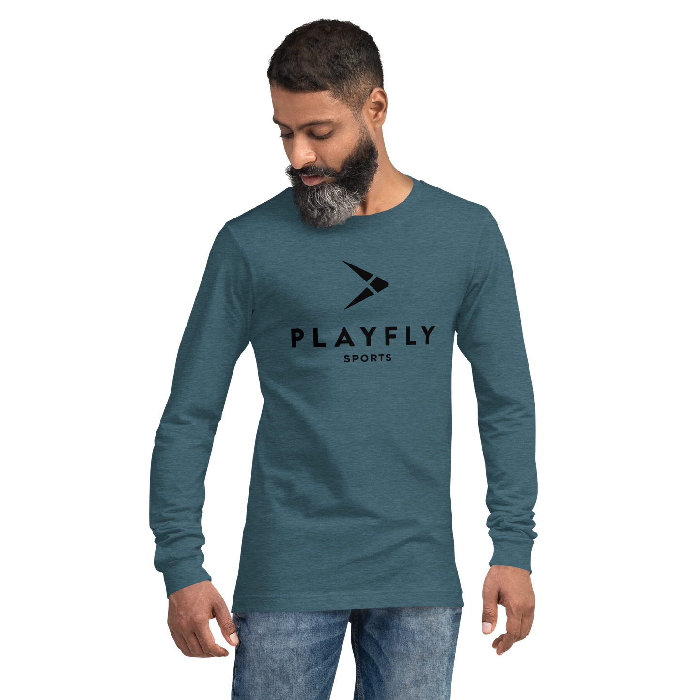 Black Playfly Logo - Unisex Long Sleeve Tee