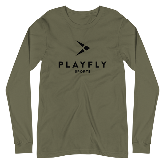 Black Playfly Logo - Unisex Long Sleeve Tee