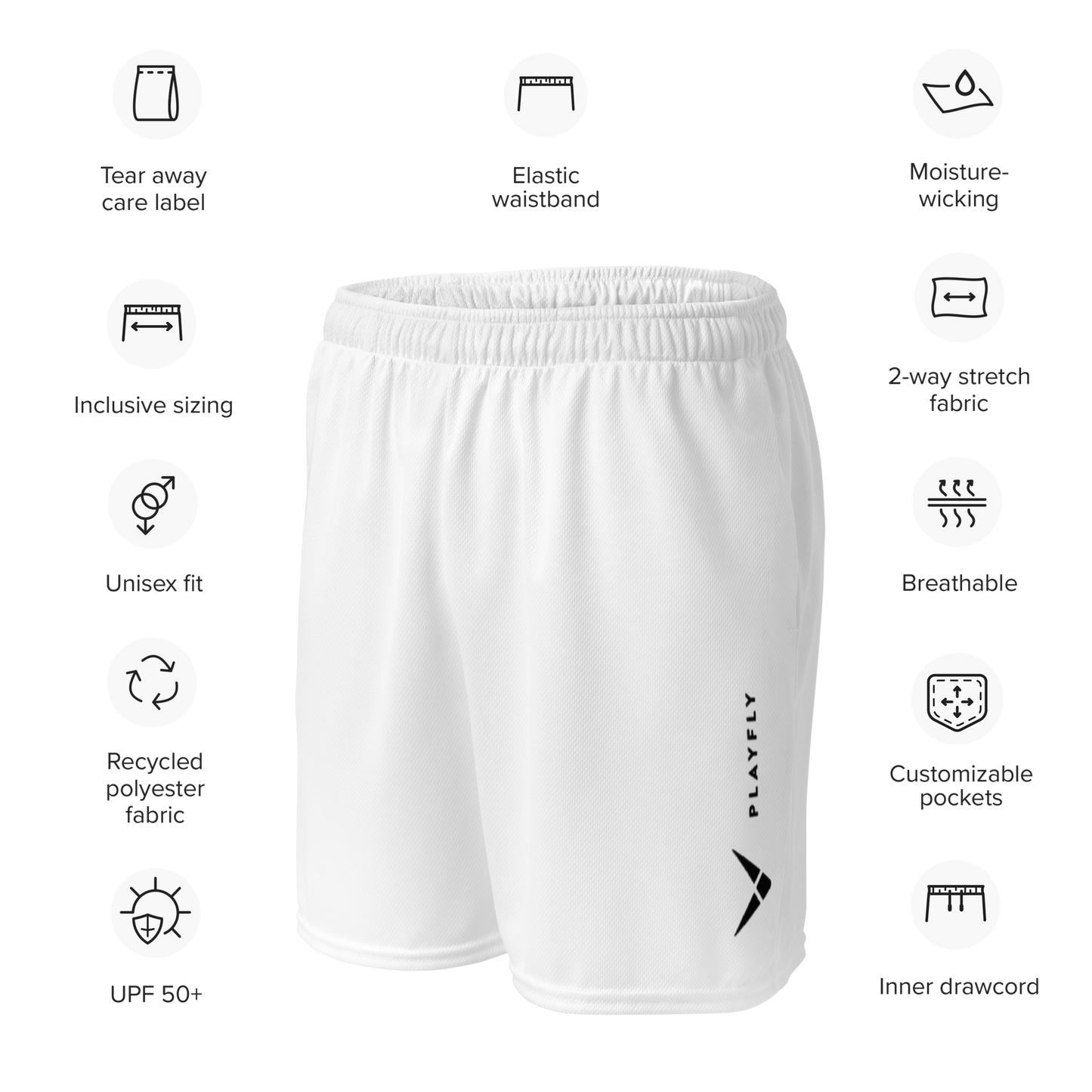 Playfly – Unisex mesh shorts