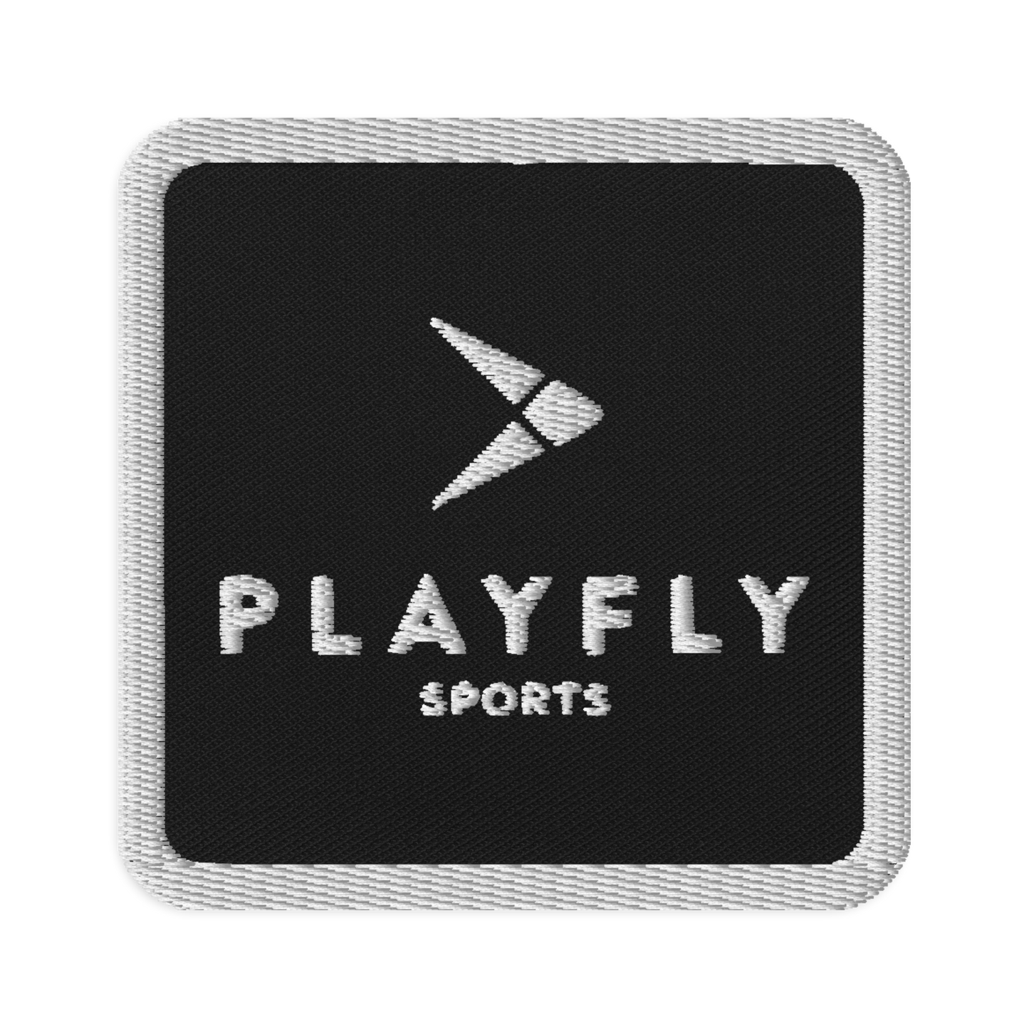 white playfly logo - Embroidered patches