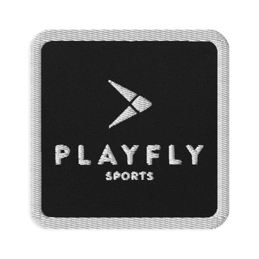 white playfly logo - Embroidered patches