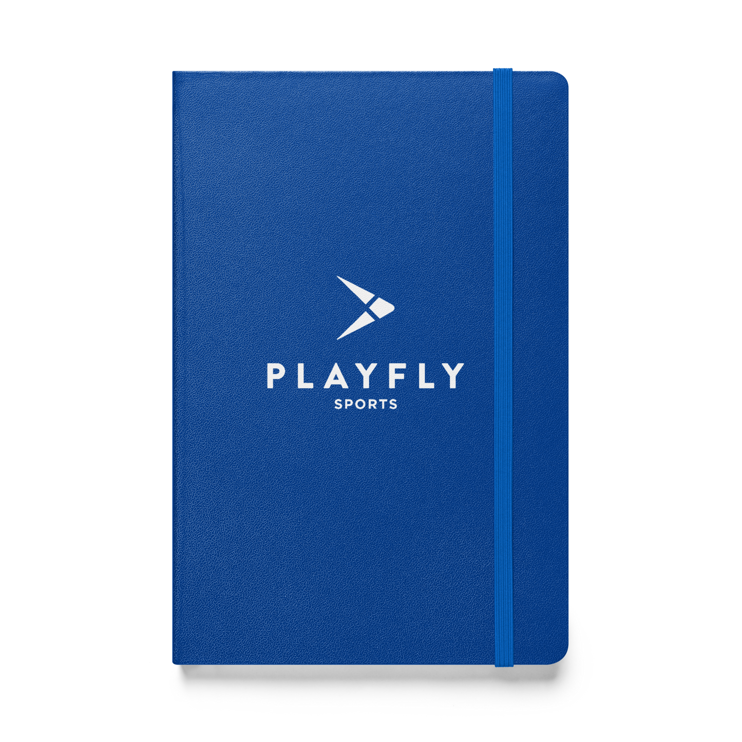 Playfly White logo - Hardcover bound notebook