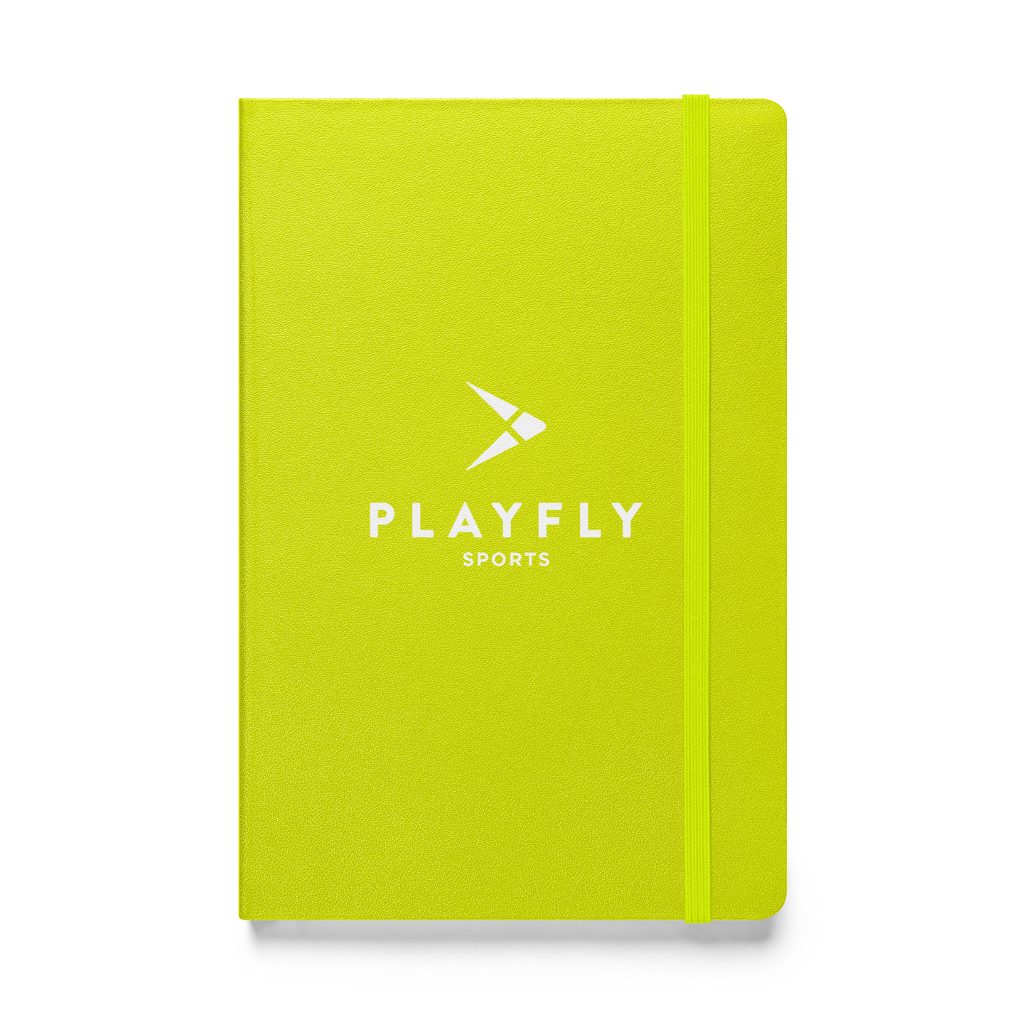 Playfly White logo - Hardcover bound notebook