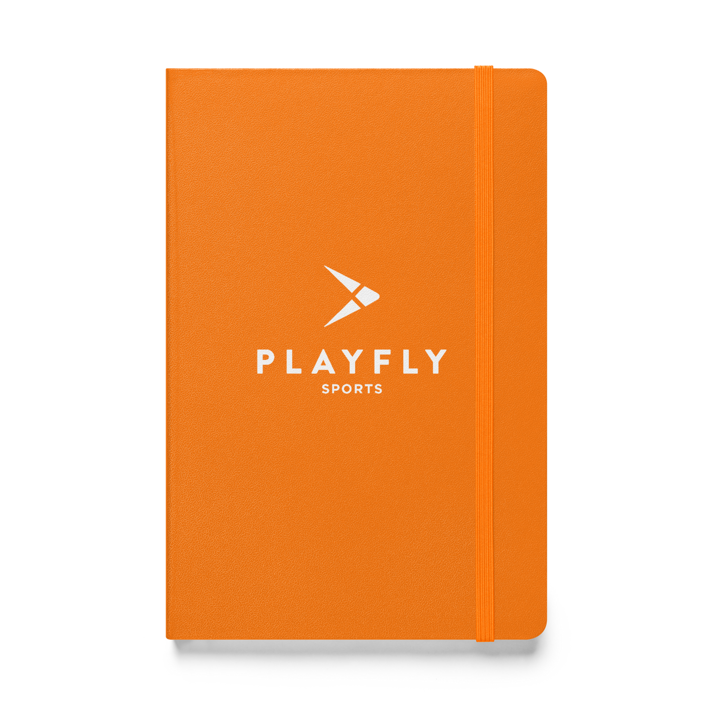 Playfly White logo - Hardcover bound notebook