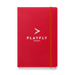 Playfly White logo - Hardcover bound notebook