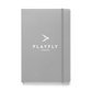 Playfly White logo - Hardcover bound notebook