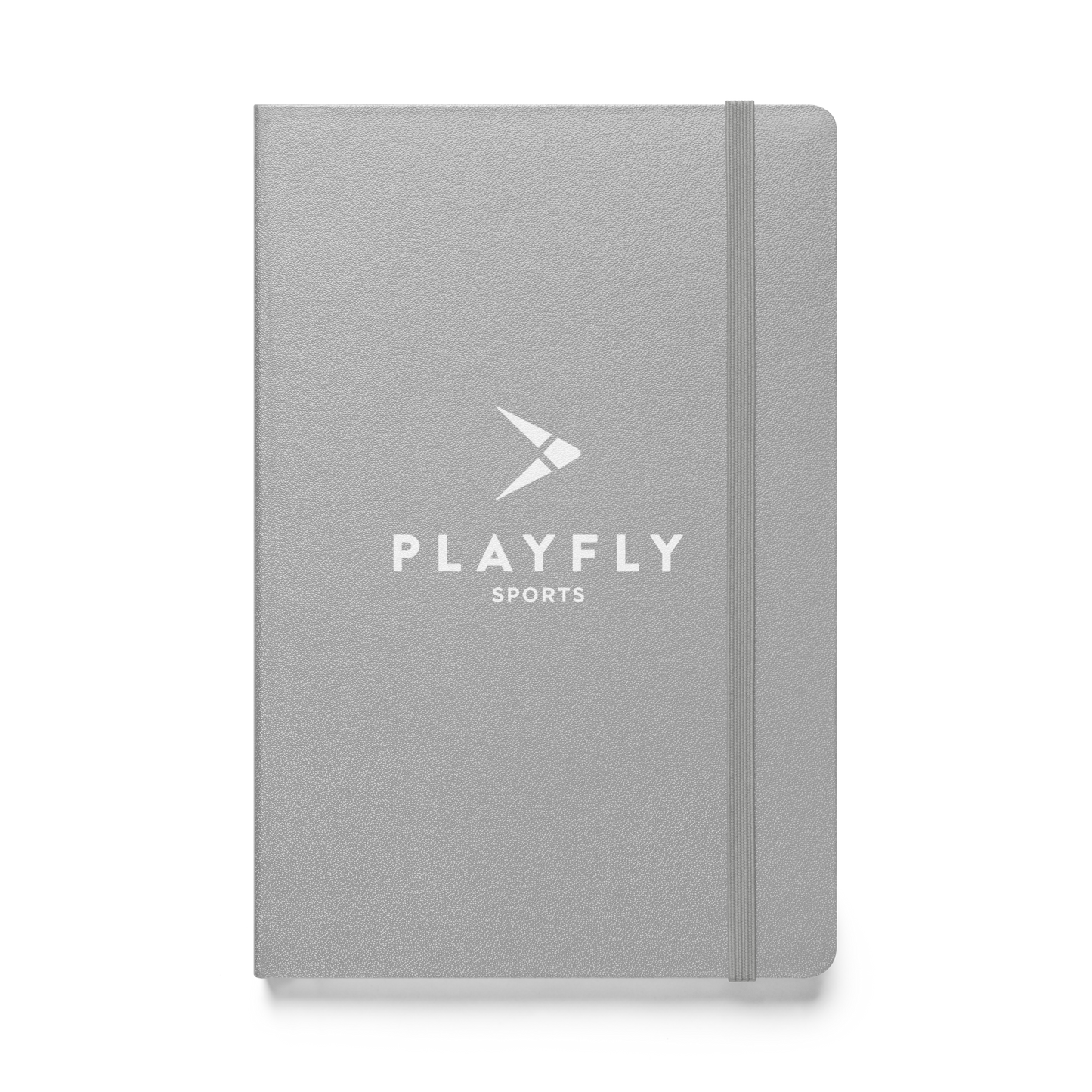 Playfly White logo - Hardcover bound notebook