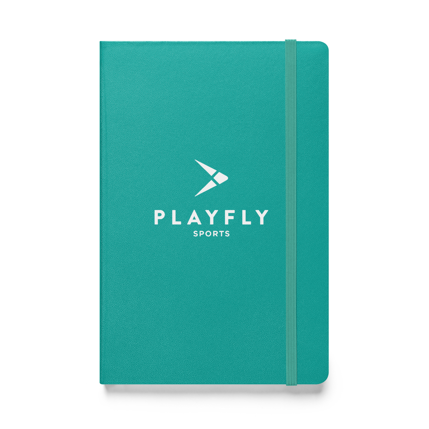 Playfly White logo - Hardcover bound notebook