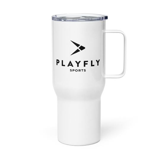 Black Playfly Logo - Travel mug with a handle