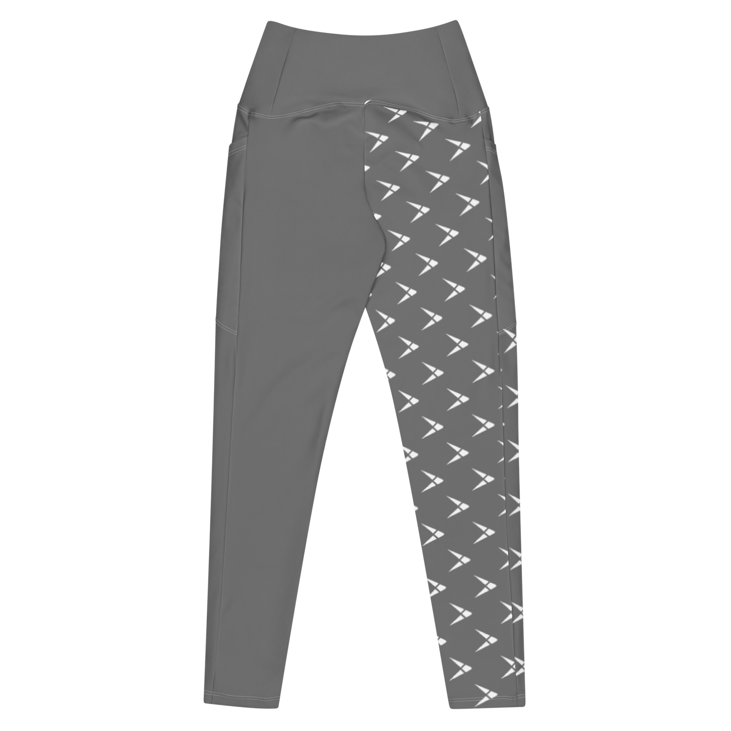 Gray Playfly - Crossover leggings with pockets