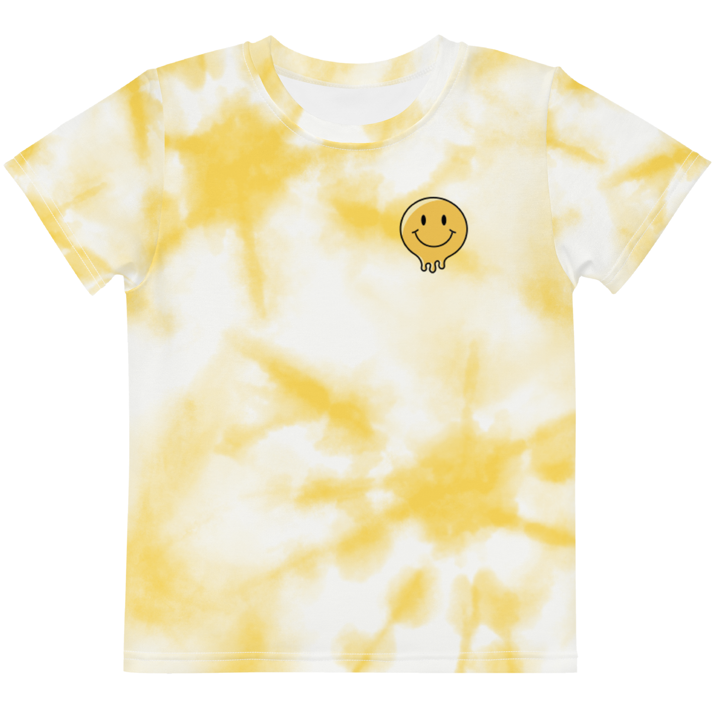 (Yellow) Smiley Tie Dye - Kids t-shirt