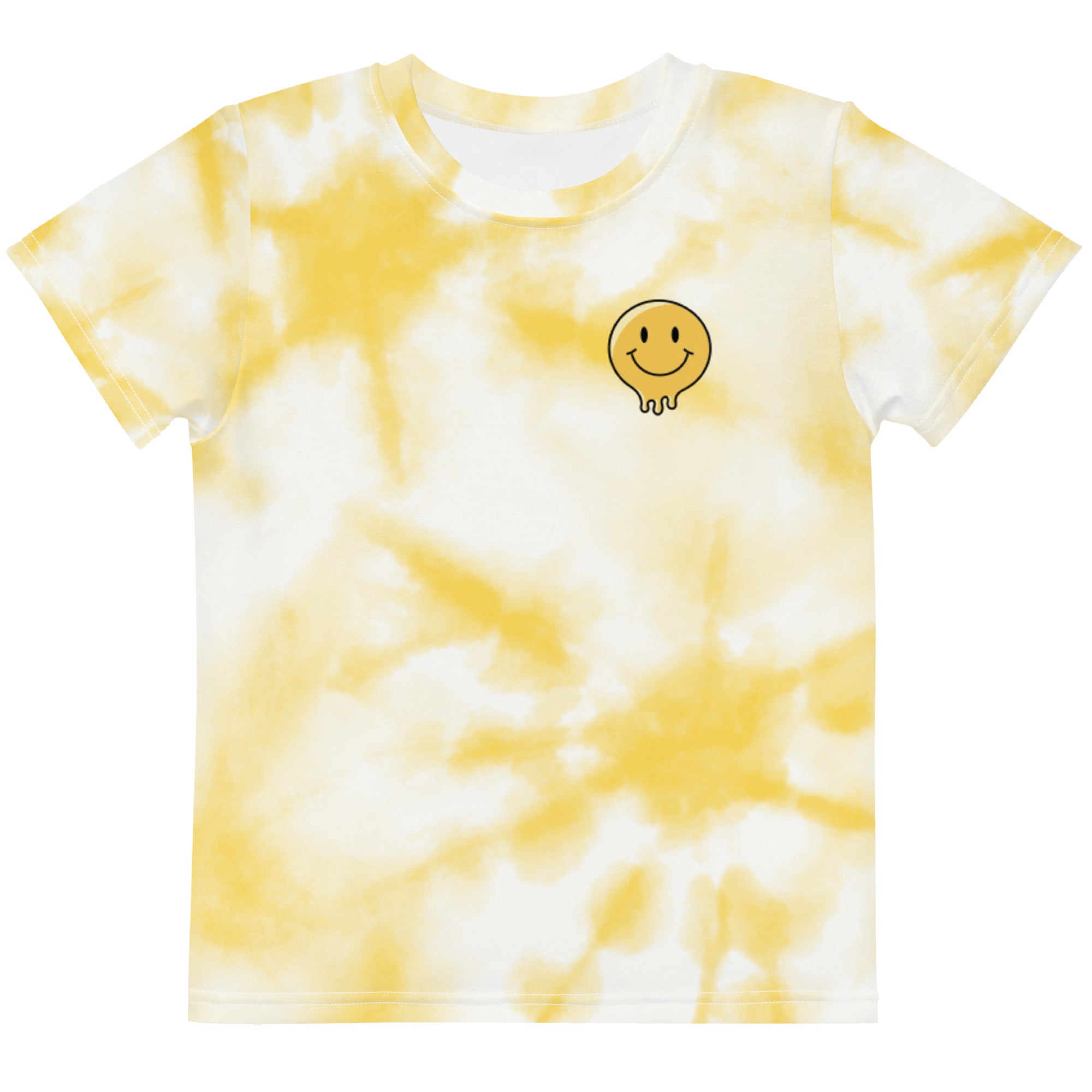 Sunshine Smiley Tie Dyed Tee - Hand Embroidered - Custom - Baby, Toddler, Youth selling Shirt