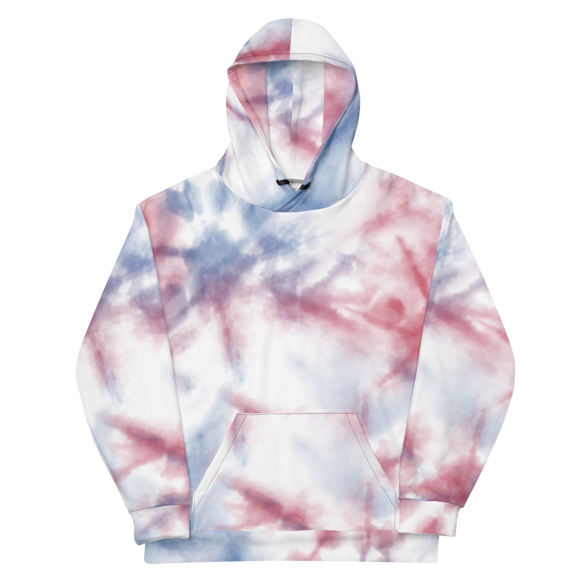 ShirtOffMyBack Pink Blue Tie Dye Unisex Hoodie XL