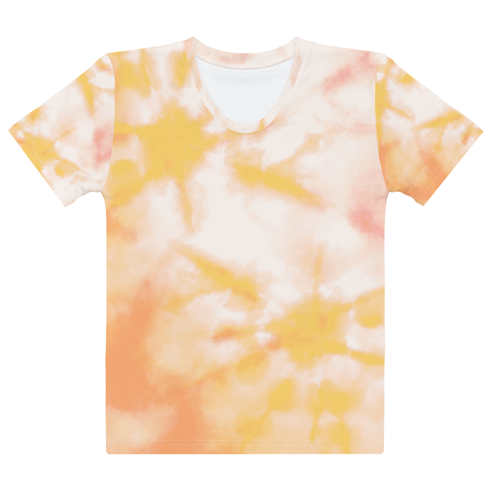 (Yellow & Salmon) Tie Dye - Women's T-shirt