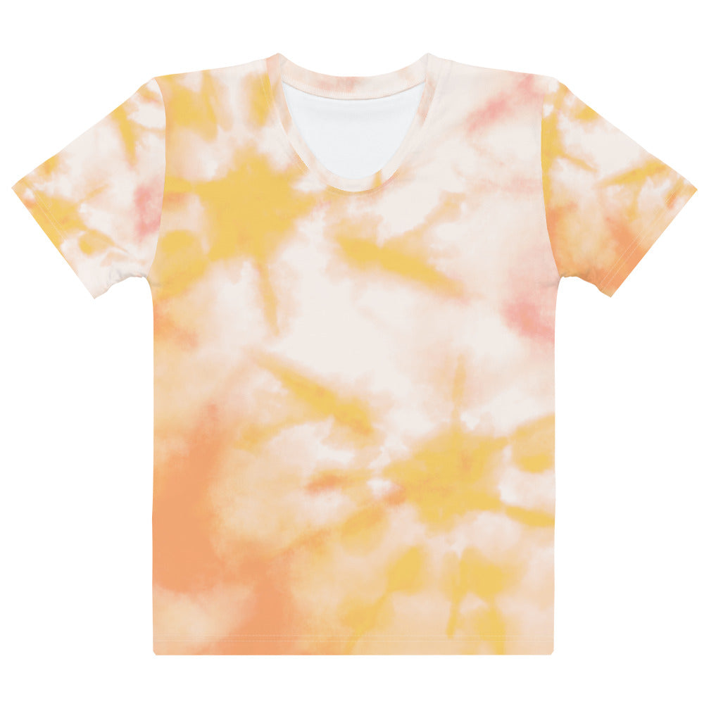 (Yellow & Salmon) Tie Dye - Women's T-shirt