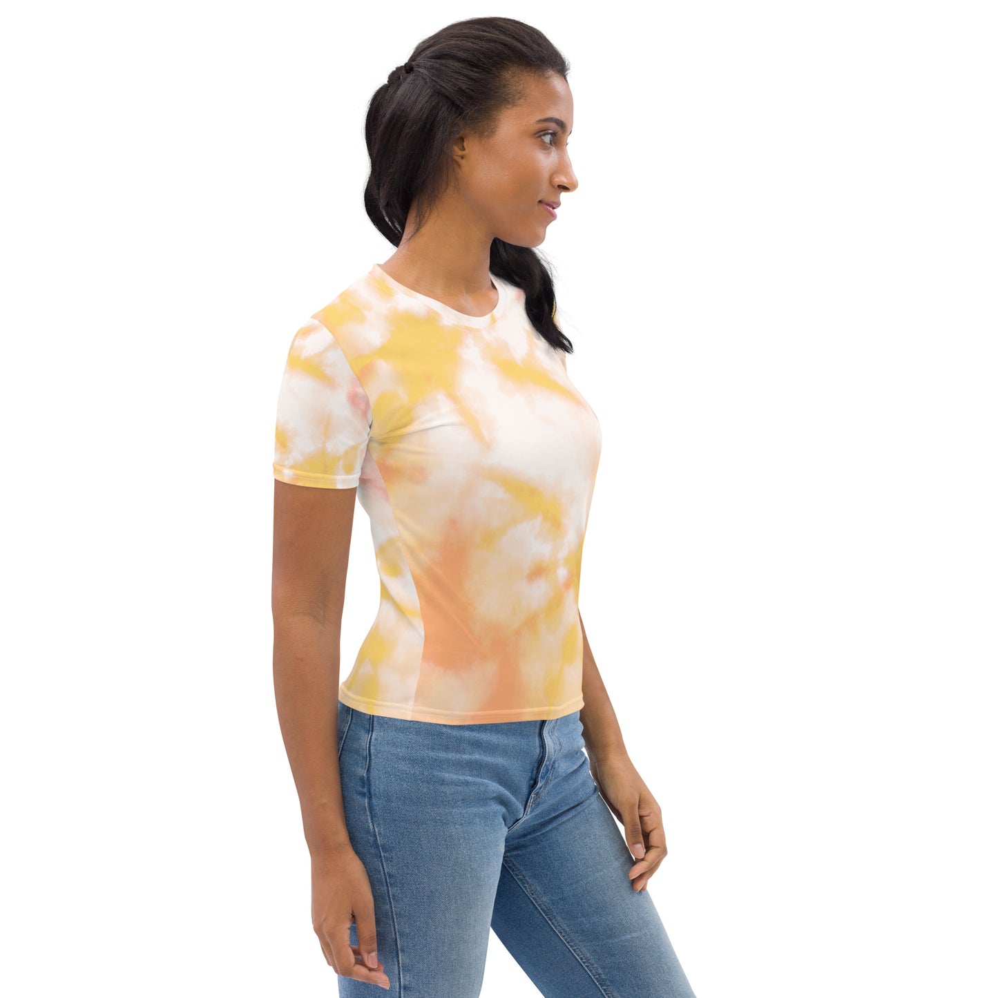 (Yellow & Salmon) Tie Dye - Women's T-shirt