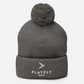 Playfly White - Pom-Pom Beanie