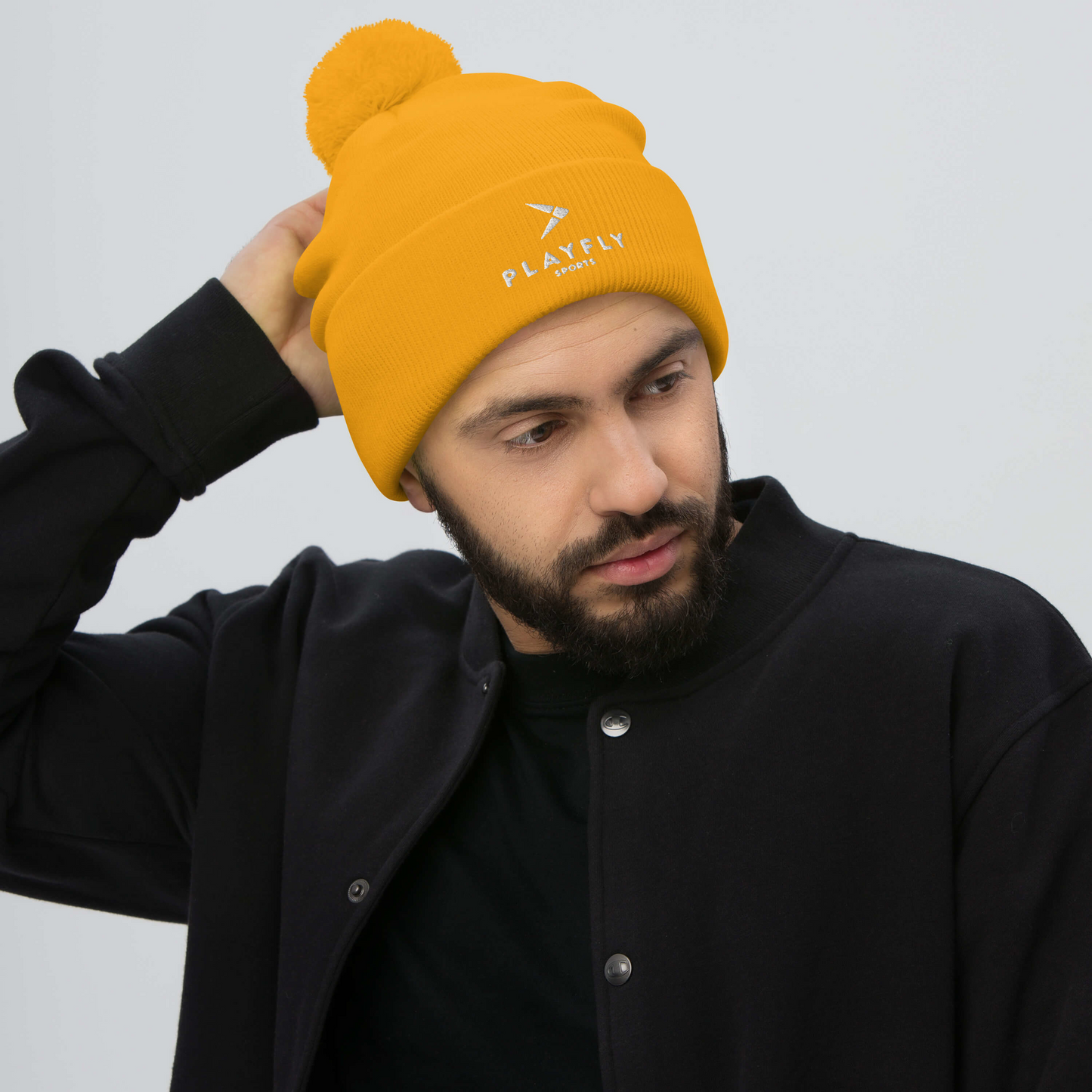 Playfly White - Pom-Pom Beanie