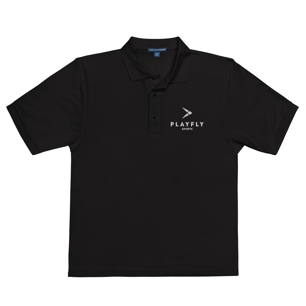 White Playfly Logo - Men's Premium Polo