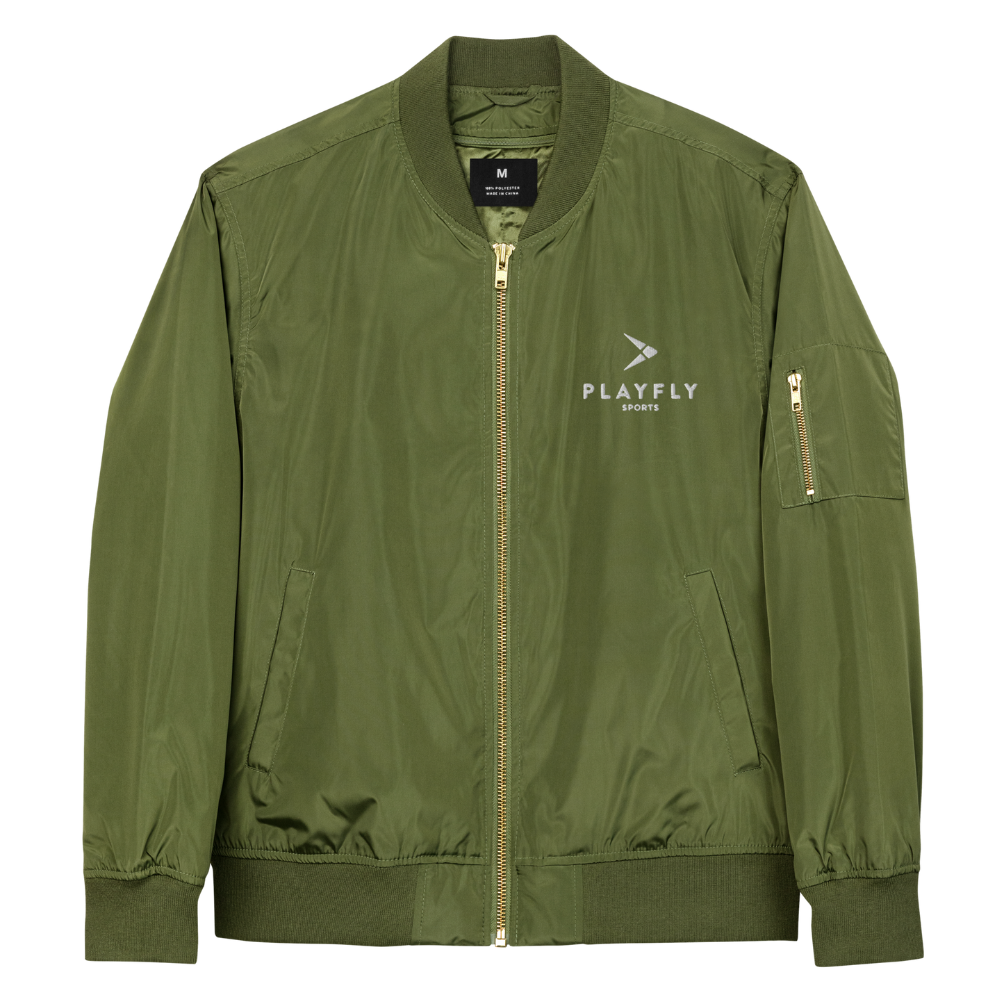 Playfly white - Premium recycled bomber jacket