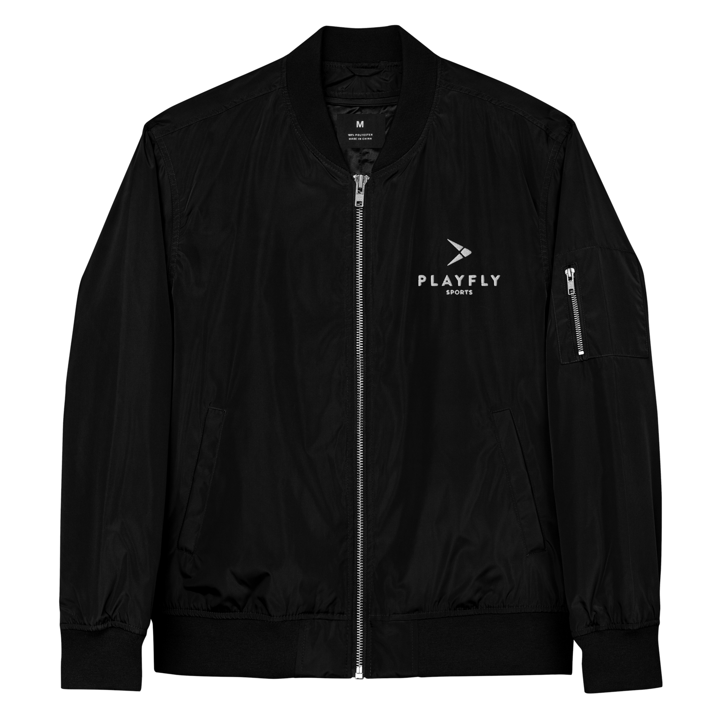 Playfly white - Premium recycled bomber jacket