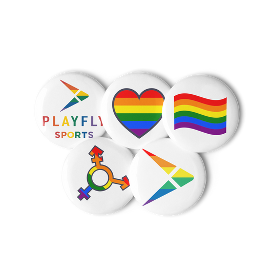 Pride! Playfly - Set of pin buttons