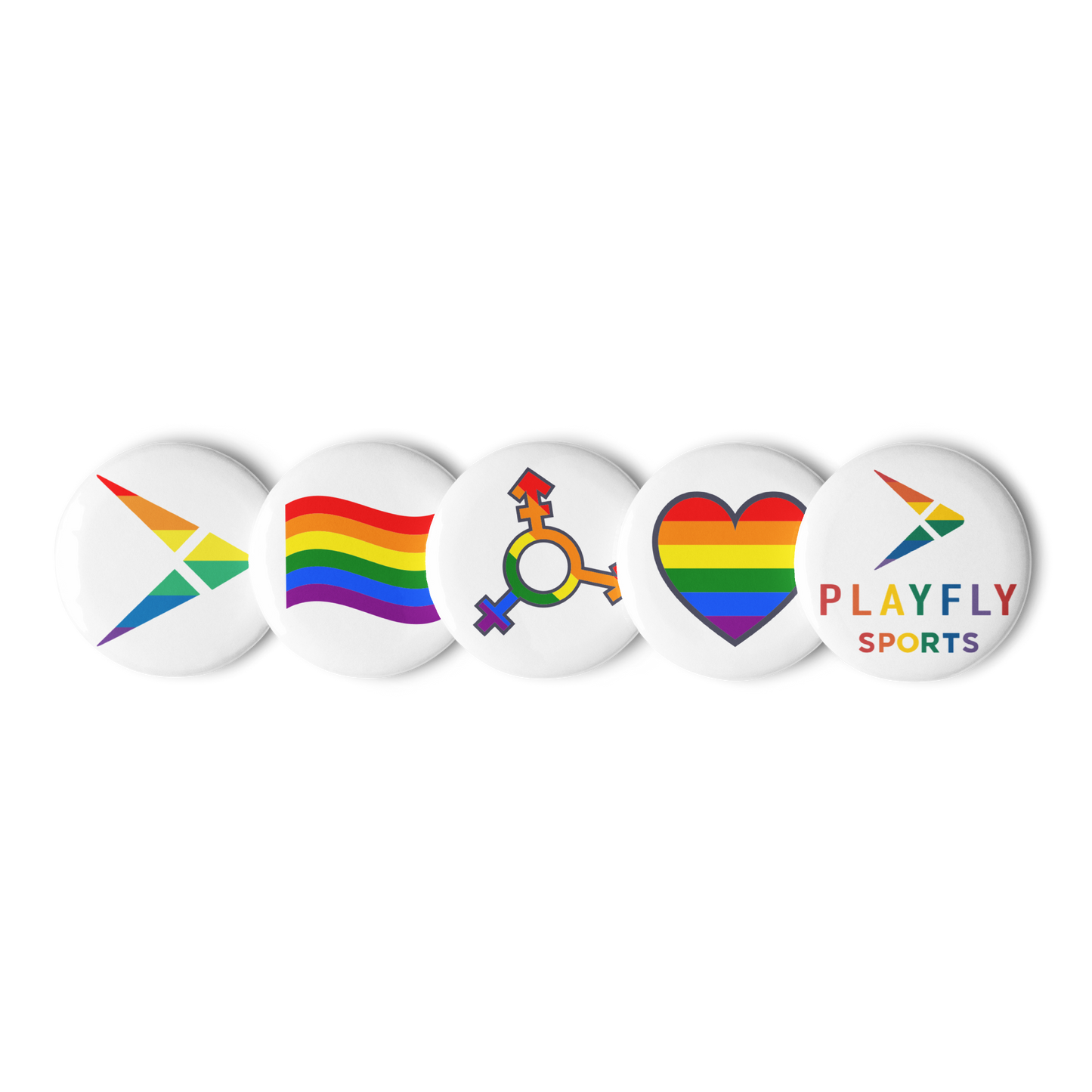 Pride! Playfly - Set of pin buttons