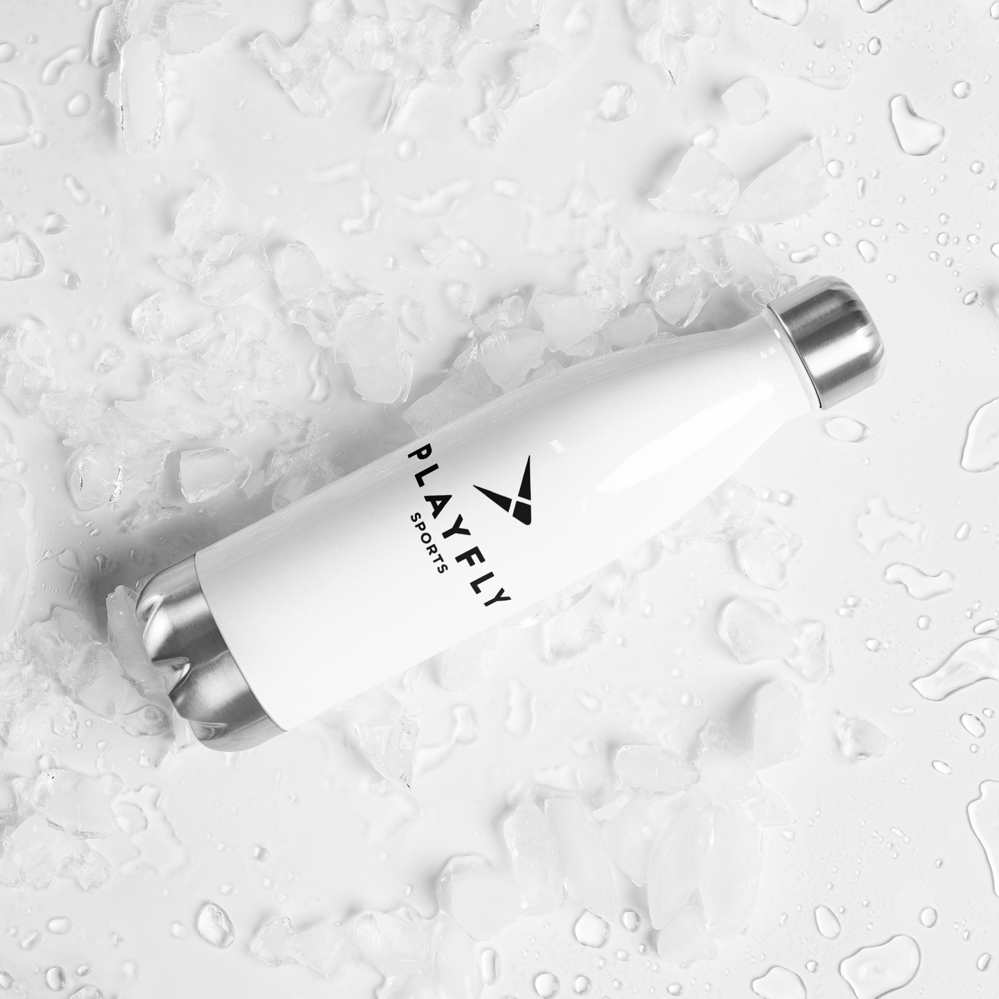 Playfly Black Logo - Stainless Steel Water Bottle