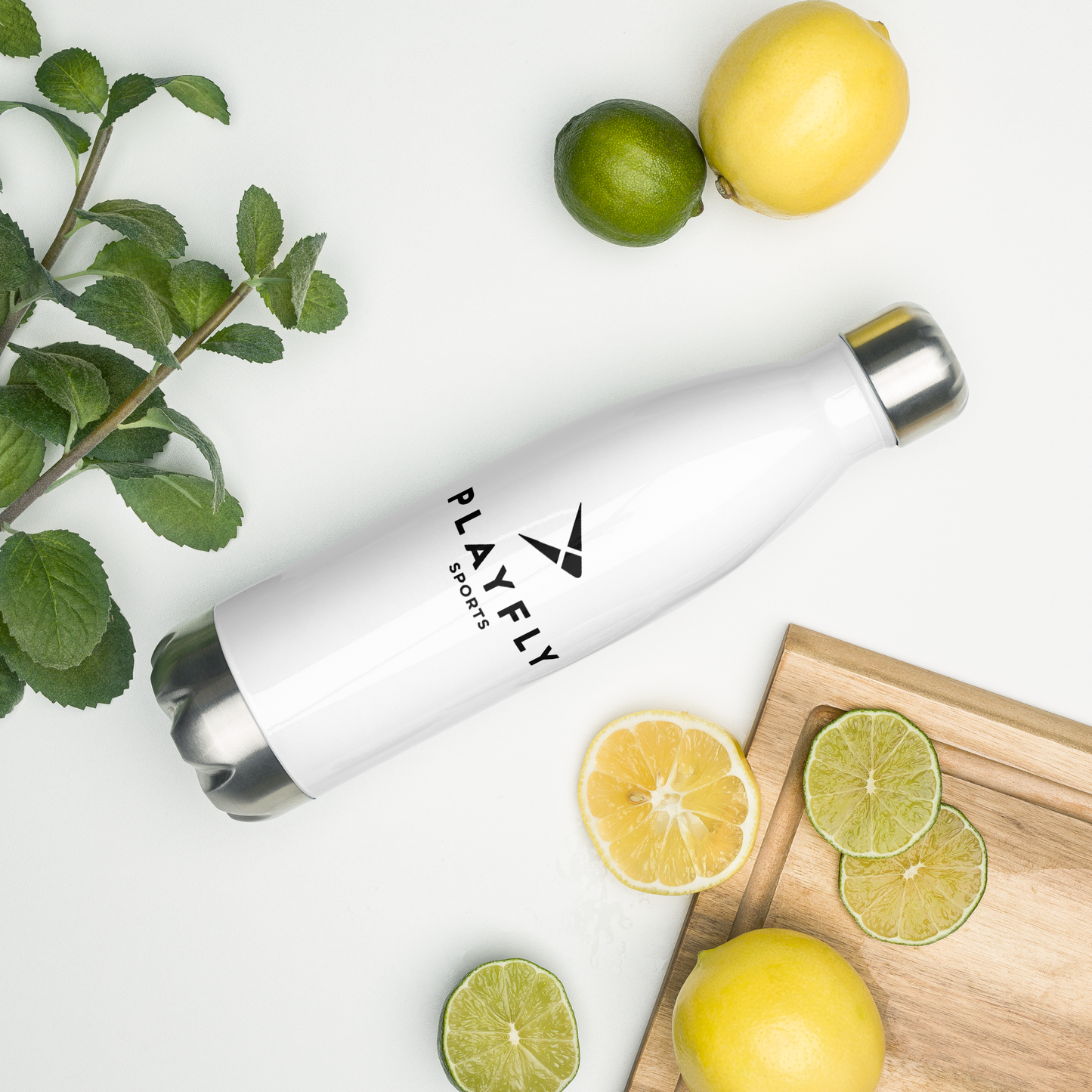 Playfly Black Logo - Stainless Steel Water Bottle