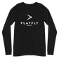 White Playfly Logo - Unisex Long Sleeve Tee