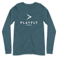 White Playfly Logo - Unisex Long Sleeve Tee