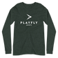 White Playfly Logo - Unisex Long Sleeve Tee