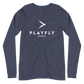 White Playfly Logo - Unisex Long Sleeve Tee