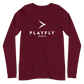 White Playfly Logo - Unisex Long Sleeve Tee