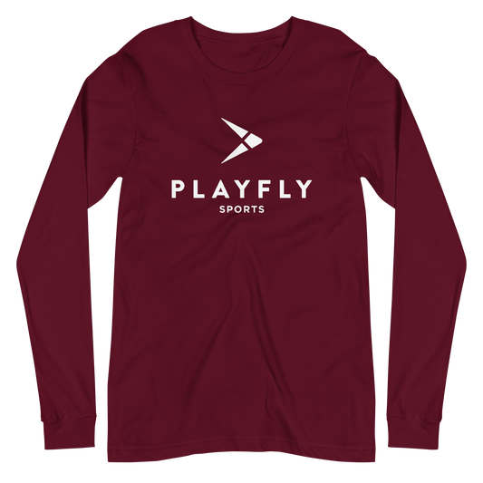 White Playfly Logo - Unisex Long Sleeve Tee