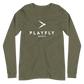 White Playfly Logo - Unisex Long Sleeve Tee