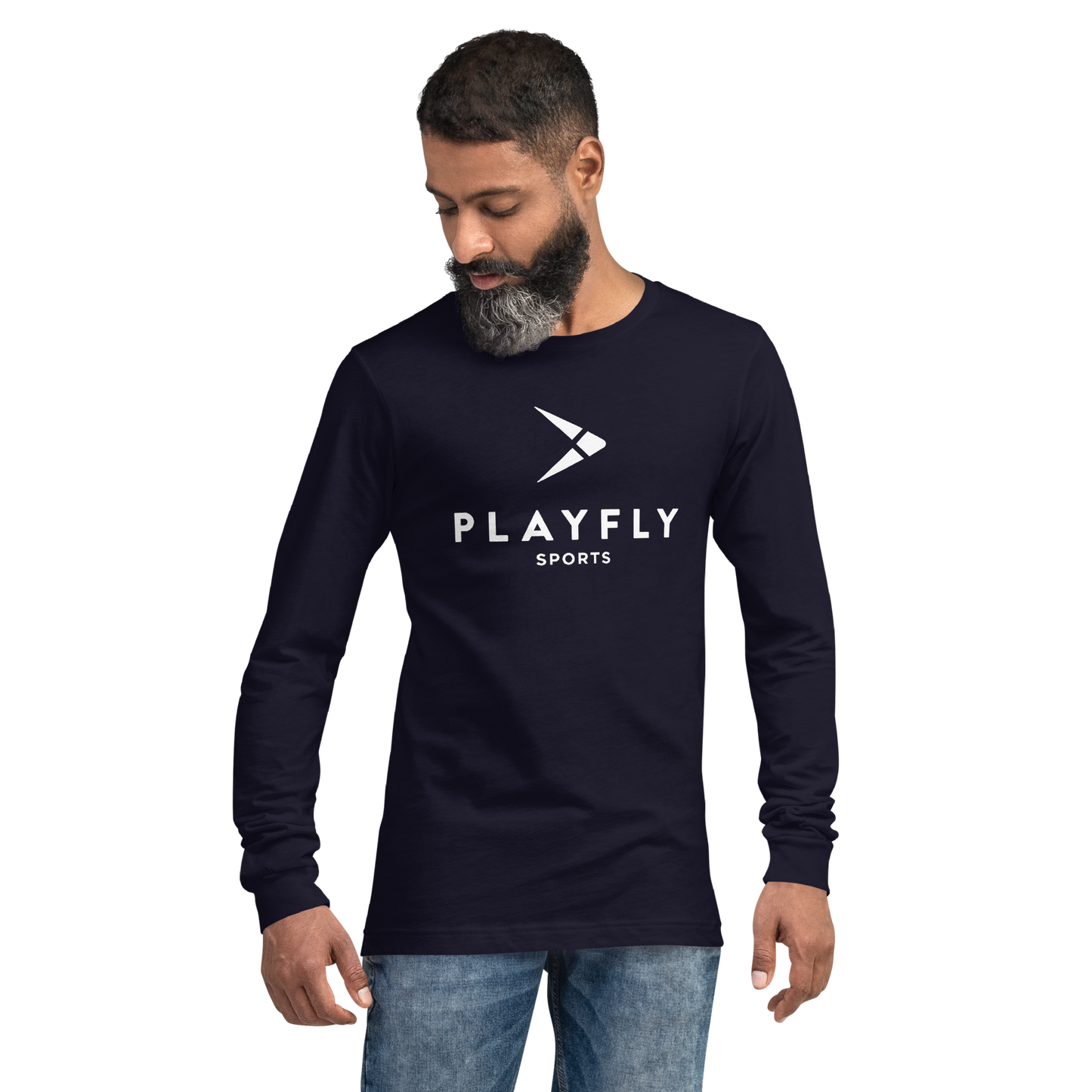 White Playfly Logo - Unisex Long Sleeve Tee