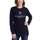 White Playfly Logo - Unisex Long Sleeve Tee
